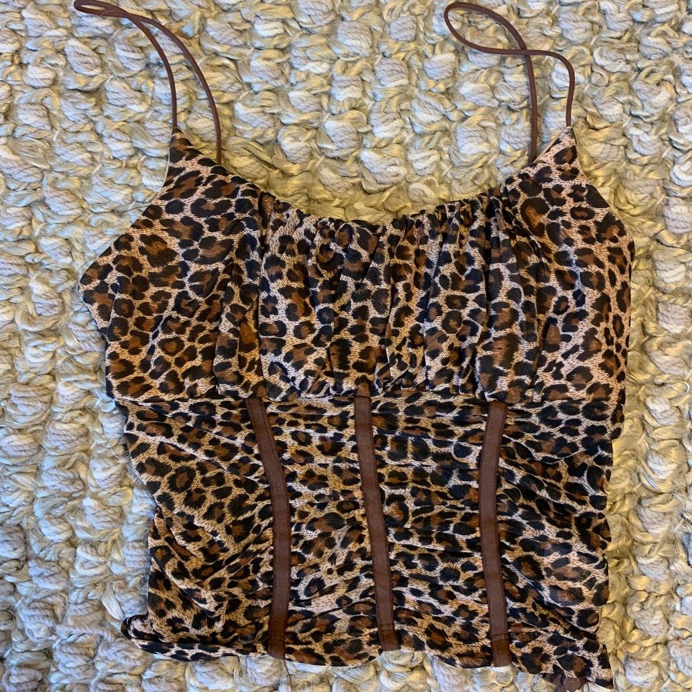 Princess Polly Cheetah Print Cropped Top